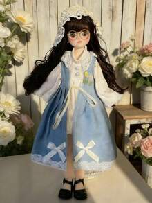 1个30厘米球形关节娃娃BJD公主SD娃娃，逼真肌肤，合成假发，奢华换装收藏艺术娃娃，生日礼物，收藏展示派对圣诞礼物 - 彩色 - 查看 2