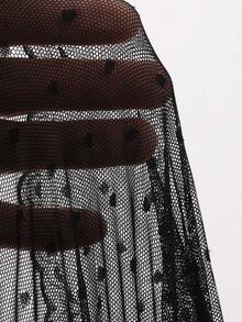 FRIFUL Women's Lace Patchwork Ruffle Hem Sexy Versatile Date Party Mini Skirt