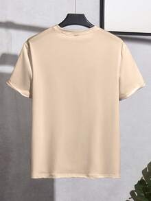 Manfinity RSRT Men's Casual Palm Tree Print Round Neck Short Sleeve T-Shirt Beach Clothes For Men - Apricot - View 2