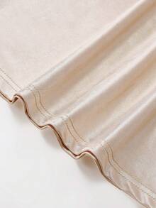 Franclia Women's Elegant Fitted Ruched Draped Neck Long Dress