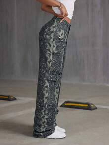 Jeanoix Quần jeans ống đứng phong cách Gothic cổ điển dành cho nữ - Nhiều màu - Xem 3