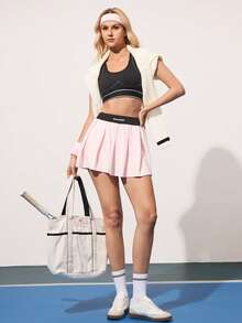 CourtClass Soutien-gorge de sport décontracté et confortable pour femmes, idéal pour le fitness et le quotidien - Noir - Voir 5