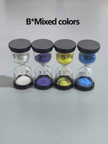 Black Lid Marked Glass Timer, Home Decor Sandclock, Teeth Brushing, Kitchen Cooking, Yoga Gaming, Desktop Decoration Best Gifts Birthday