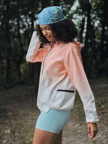 In My Nature 女士连帽拉链字母印花休闲百搭日常户外长袖外套