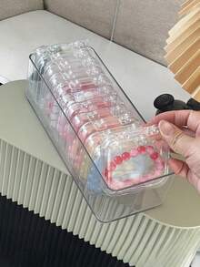 12件装透明美甲收纳盒，可堆叠亚克力美甲展示架，非常适合存放美甲贴纸，适合美甲师、DIY爱好者和新娘造型师，也是情人节和圣诞节的理想礼物。 - 無色 - 查看 8