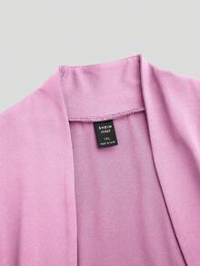 Sweetra Đầm dự tiệc cocktail thanh lịch dành cho nữ cỡ lớn, màu đỏ rượu vang, trang trí kim loại, đầm ngắn ôm sát. - Hồng - Xem 6