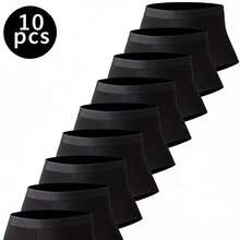 It Has 10 Stylish, High-Quality, Comfortable, Quick-Drying And Breathable Boxer Shorts For Men. - 黑色 - 查看 1