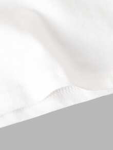 SHEIN 白色修身短款T恤，百搭贴身，花卉图案，时尚百搭，适合外出穿着。 - 彩色 - 查看 7