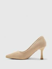 CUCCOO BIZCHIC 女士米色优雅尖头金字塔跟浅口鞋，适合夏季毕业典礼、舞会、度假等场合，兼具优雅基础款、商务休闲和商务时尚风格。春季鞋履，春假和复活节皆宜。 - 米色 - 查看 4