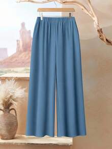 Rusticease 2pcs Women Loose Fit Round Neck Long Sleeve Top And Pants Set, Summer Outfit Spring - Multicolor - View 3