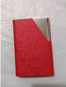 Beveled Stainless Steel Business Card Holder, Fashionable Flip-Top Name Card Credit ID Card Case Back To School