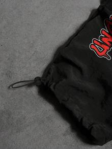 Sport MetroGents Men's Letter Print Drawstring Waist Casual Loose Fit Sweatpants