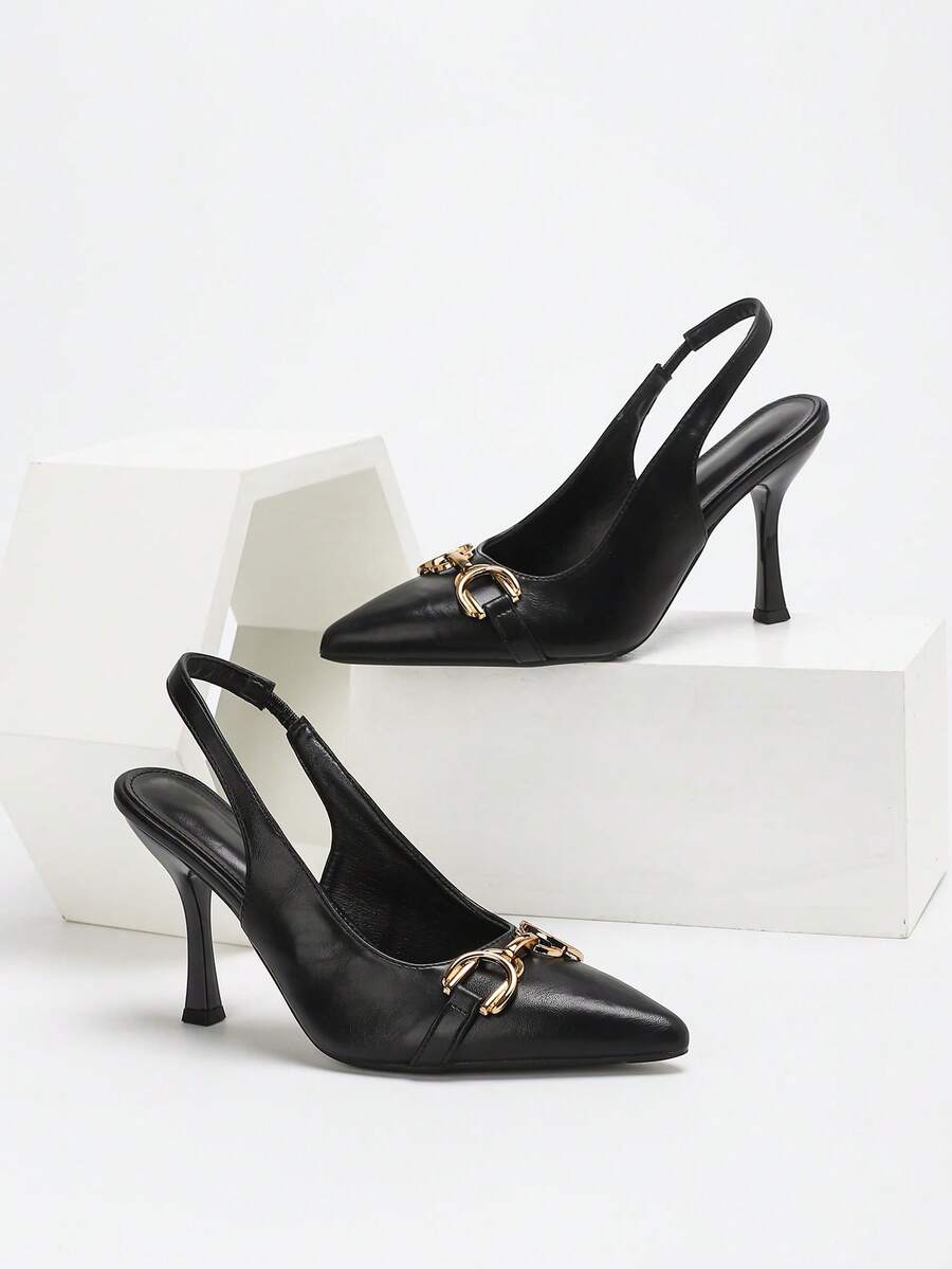 CUCCOO SZL Women's Fashionable Elegant Pointed Toe High Heel Pumps - Black - View 1