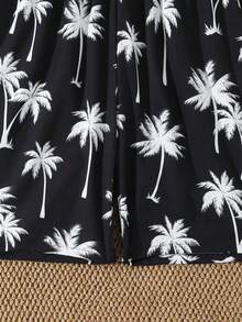 SHEIN Bộ 2 quần short đi biển cho bé trai tuổi teen, 13-16 tuổi, in hình cây cọ đen trắng, cạp chun có dây rút, dáng rộng thoải mái, thích hợp cho kỳ nghỉ hè. Quần bơi nam, quần short đi biển nam, quần bơi đen, quần bơi in hình cây cọ, quần bơi nam, quần short đi biển nam, quần bơi có dây rút, quần bơi in hình cây cọ. - Nhiều màu - Xem 7