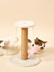 PETSIN 1 件装耐用剑麻猫抓柱，垂直设计，不掉毛，防滑稳固，节省空间，耐抓挠，可自娱自乐，缓解压力，互动玩具，白色、灰色、绿色、多色可选，适合小户型公寓日常使用，爱猫人士节日礼物，室内猫咪、幼猫指甲护理宠物训练工具，猫咪娱乐必备，防抓家具保护垫 - 多色 - 查看 10