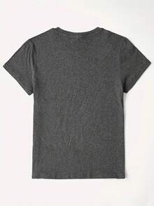 EMERY ROSE Áo thun in hình Salty và chiếc ô - Phong cách vintage, trang phục đi biển mùa hè dành cho nữ, hoàn hảo cho kỳ nghỉ và mặc hàng ngày, áo thun in hình Ed dành cho nữ, áo thun in hình dễ thương, áo thun Salty, áo thun hài hước, áo thun in hình ngộ nghĩnh dành cho nữ. - Màu xám đen - Xem 2