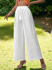 KARISMINA Women Summer Vacation Floral Print Loose Wide Leg Women's Pants Long Pants