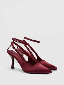 CUCCOO BIZCHIC Women Pumps Valentine's Day - Burgundy satin - View 7