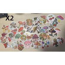 Mushroom Pattern Sticker Back To School - Multicolor - View 11