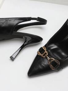 CUCCOO SZL Women's Fashionable Elegant Pointed Toe High Heel Pumps - Black - View 6