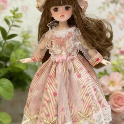 1 Búp bê khớp nối BJD công chúa SD 30cm, da thật, tóc giả tổng hợp, đồ chơi sang trọng, quà tặng sinh nhật, trưng bày, tiệc tùng, Giáng sinh.