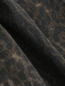 Livesso 女士破洞阔腿牛仔裤，西部风格 - 棕色 - 查看 7