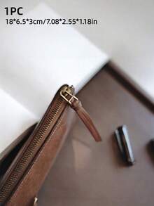 1个复古简约风格软皮铅笔盒，可用作玩具或化妆品收纳袋或文具收纳盒。 - 彩色 - 查看 2