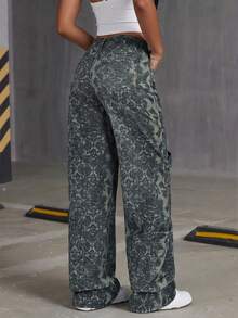 Jeanoix Quần jeans ống đứng phong cách Gothic cổ điển dành cho nữ - Nhiều màu - Xem 2