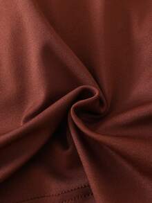 女童春夏polo衫套装，白色纯色罗纹针织背心搭配棕色梭织百褶裙两件套，学院风，可爱休闲，适合上学、郊游、聚会、度假等场合。 - 棕色 - 查看 5