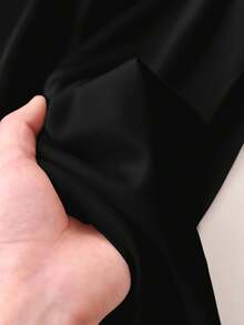 CosyJoli Quần ống rộng dáng suông, thắt dây rút, túi chéo, họa tiết hoa dành cho nữ cỡ lớn, thích hợp mặc hàng ngày, đi làm và đi nghỉ mát. - Nhiều màu - Xem 4