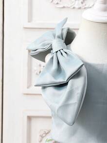 Đầm xanh lá cây mới cho bé gái mùa xuân/hè, có nơ 3D tháo rời trên vai, chất liệu vải satin xanh trơn phối lưới thêu hoa, không tay, cổ tròn, phù hợp cho bé gái. Cao cấp, thanh lịch, duyên dáng, nữ tính, mặc hàng ngày, đi học, đi chơi, nghỉ lễ, dự tiệc, mặc mùa xuân/hè. Đầm thêu hoa màu xanh dương, đầm công chúa, đầm bé gái dự tiệc, đầm trẻ em thanh lịch, đầm nơ, đầm công chúa cho bé gái, đầm màu xanh da trời cho bé gái, đầm trẻ em thanh lịch, đầm nơ cho bé gái dự tiệc. - màu xanh lá - Xem 6
