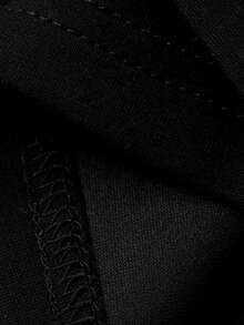 Dazy Plus Black Solid Color Fitted Long Tie-Waist Casual Versatile Skirt, Suitable For Spring And Summer - Black - View 3
