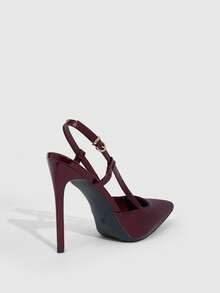 CUCCOO SZL Women's Elegant Pointed Toe Pumps For Commuting Valentine's Day - Mirror burgundy - View 10