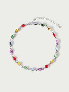 Glisma 18K镀金单件纹理金属串珠项链，服装，哥特/哥特风，复古，串珠，西式珠宝，金属/纹理，宝石，秋冬，送给妈妈/女士/女孩/母亲，高级，复古，十字架 - 彩色 - 查看 4