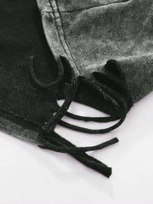 Manfinity EMRG 男士字母印花做旧圆领休闲短袖T恤 - 綠色 - 查看 7