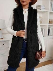 Women Trench Coats - Black - View 3