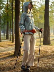In My Nature Women's Solid Color Pocket Button Casual Versatile Daily Workout Outdoor Sports Sweatpants - Khaki - View 7
