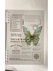 1pc A5/B5 Notebook,Butterfly Theme,Loose Leaf Notepad,Light And Soft Series,Suitable For Daily Study,School And Office Supplies,Back To School Supplies,Creative Gift For Christmas, Birthday - Multicolor - View 15