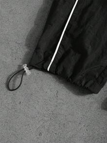 Gym Rark Men's Contrast Trim Spider Print Sports Pants Sweat Pants - Black - View 3