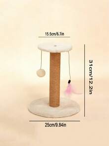 PETSIN 1 件装耐用剑麻猫抓柱，垂直设计，不掉毛，防滑稳固，节省空间，耐抓挠，可自娱自乐，缓解压力，互动玩具，白色、灰色、绿色、多色可选，适合小户型公寓日常使用，爱猫人士节日礼物，室内猫咪、幼猫指甲护理宠物训练工具，猫咪娱乐必备，防抓家具保护垫 - 多色 - 查看 7