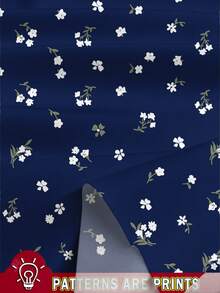 EMERY ROSE 女士碎花休闲衬衫，适合夏季穿着，休闲百搭 - 藍色 - 查看 4