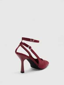 CUCCOO BIZCHIC Women Pumps Valentine's Day - Burgundy satin - View 9