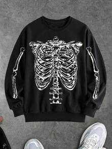 Sport MetroGents 男士极简印花圆领长袖卫衣