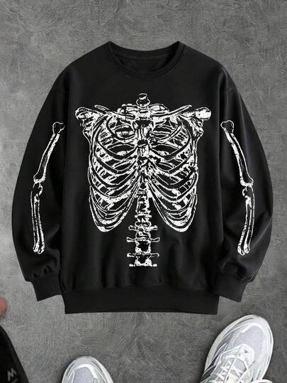 Sport MetroGents 男士极简印花圆领长袖卫衣