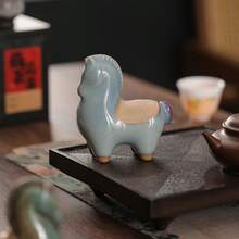 Cirelle 1 chú ngựa gốm sứ trang trí bàn trà – Vật trang trí trà truyền thống, điểm nhấn trang trí nhà theo phong cách Zen cho phòng khách và lối vào, tượng nhỏ thủ công dành cho người yêu trà. - Nhiều màu - Xem 7