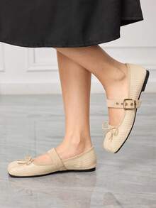 Sleekvia Elegant Ballet Mary Jane Flat Shoes For Women Spring Shoes Spring Break Easter For Christmas Valentine's Day - Light blue - View 10