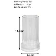 1Pc Cylindrical Flat Top Candle Mold For Candle DIY Making - White - View 24