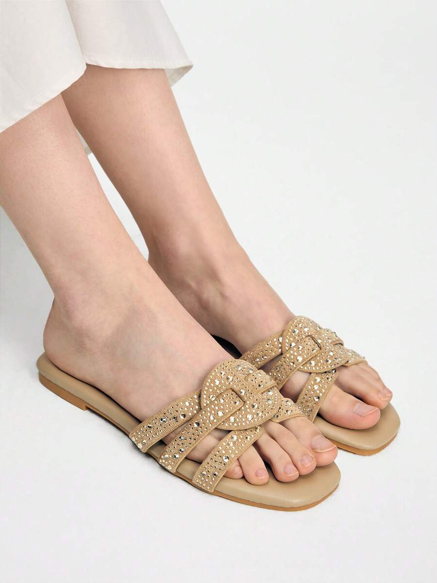 Mnmlis Women Slides - Apricot - View 1