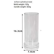 1Pc Cylindrical Flat Top Candle Mold For Candle DIY Making - White - View 7