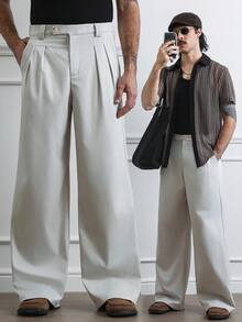 HUEFORM 男士休闲褶皱宽松直筒裤，适合日常休闲穿着、周末外出、旅行、与朋友聚会等场合。这款裤子是男士衣橱中必备的百搭单品，也是送给男友或丈夫的绝佳礼物。 - 杏色 - 查看 6